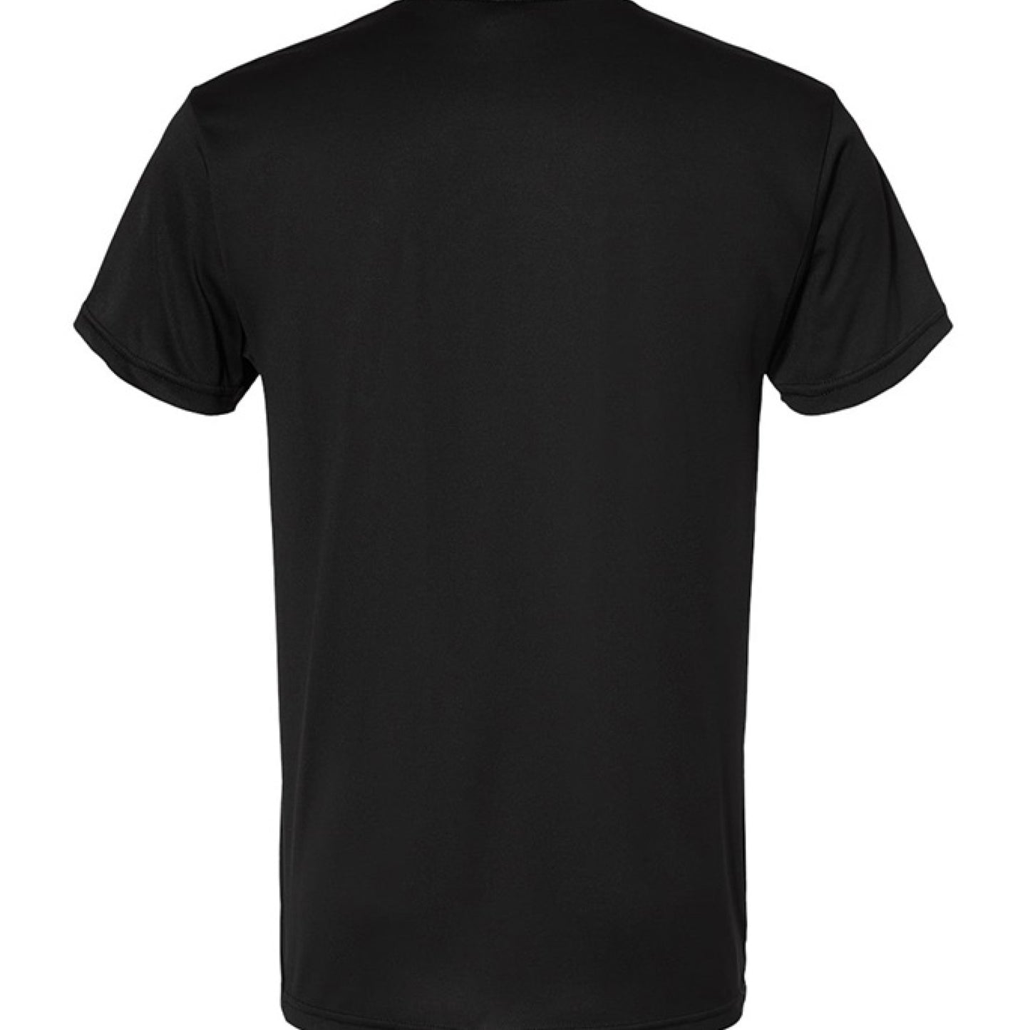 Black plain elk archery t-shirt by C and K Archery showing back view with short sleeves