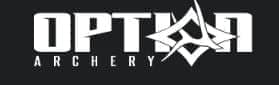 Option Archery logo white on black background