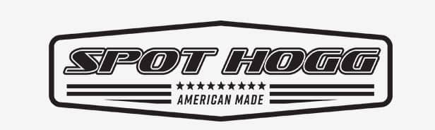 Spot Hogg black logo with American made text, front view
