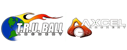 Axcel stabilizers for archery brand logos side view