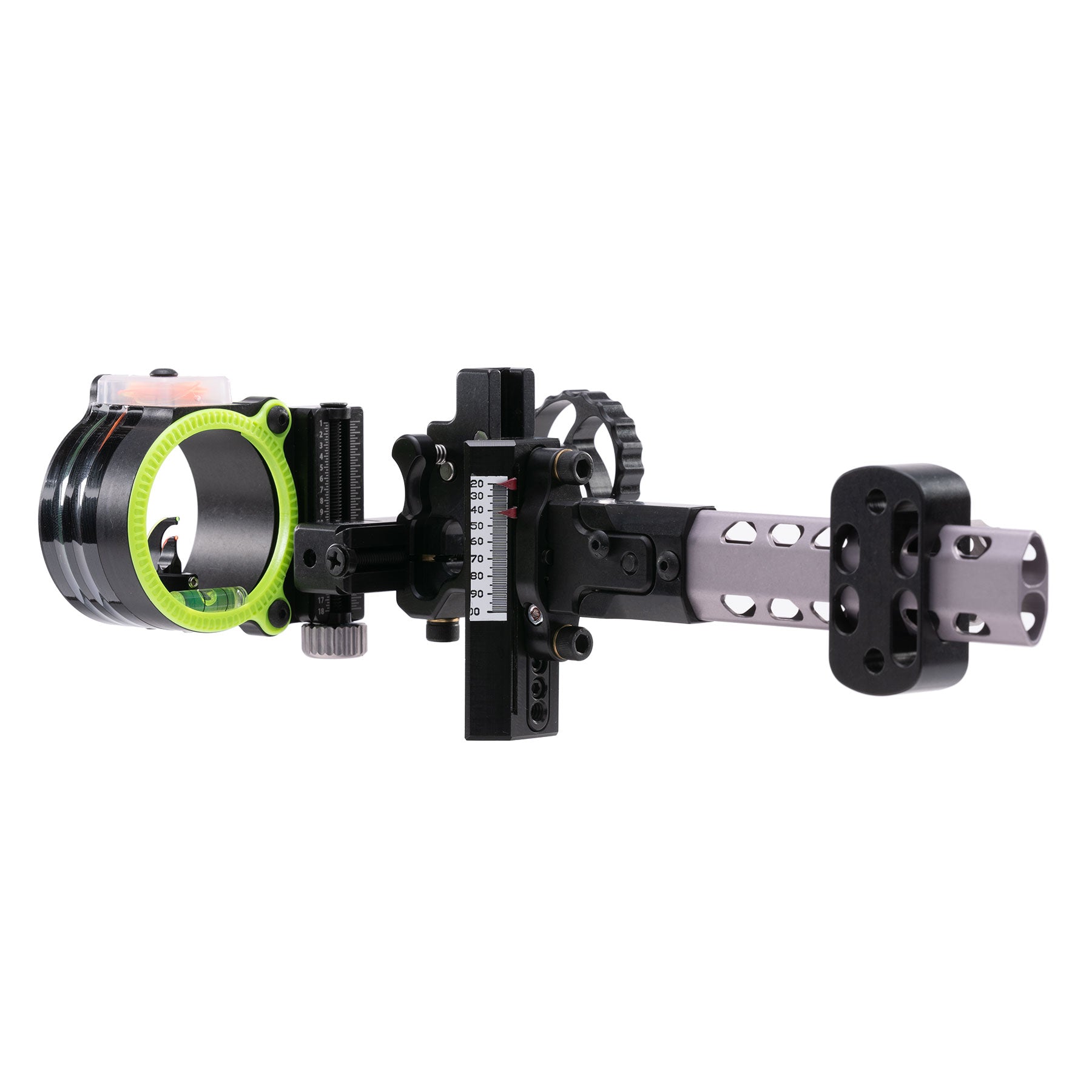 Black Gold Dual Trac bow sight side view black and green