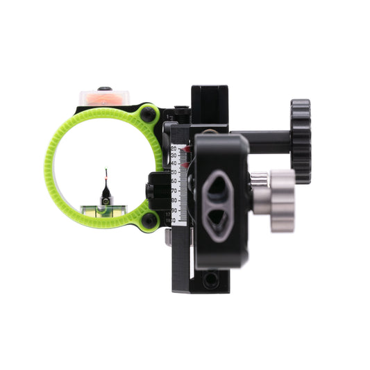 Black Gold Dual Trac bow sight green ring side view