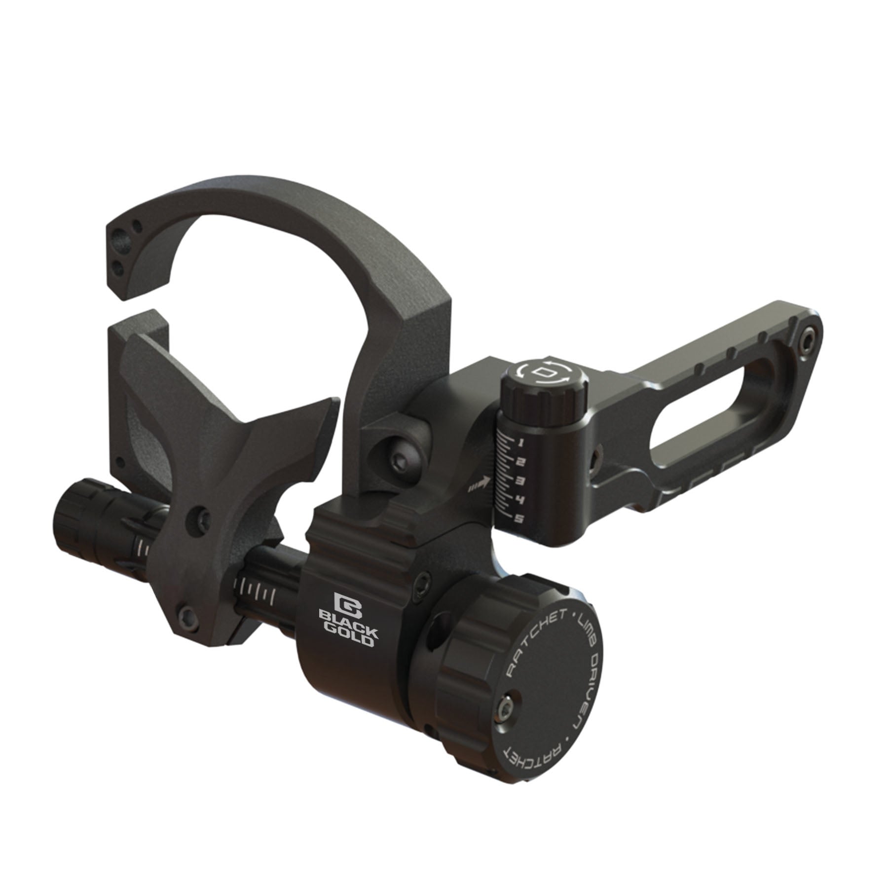 Black Gold Ripcord Ratchet limb-driven arrow rest side view