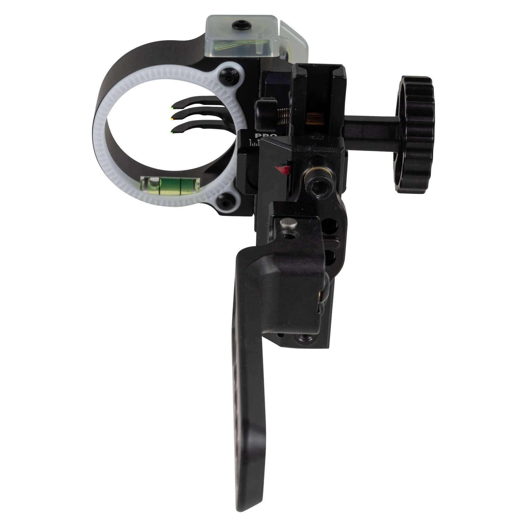 Bowtech Centermass Pro Hunter Sight black archery sight with fiber optic pins and adjustment knob