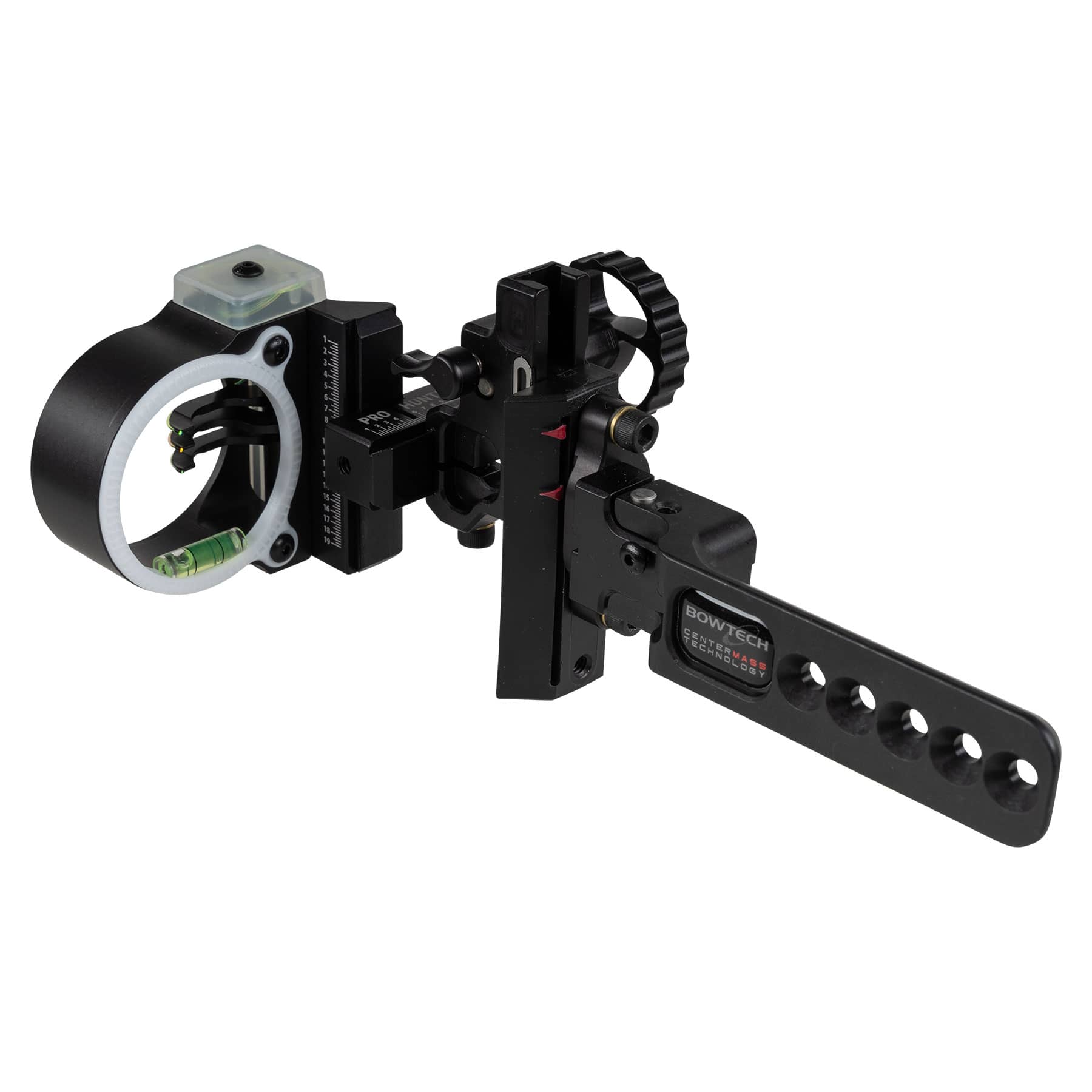 Bowtech Centermass Pro Hunter Sight archery sight with adjustable scope and black finish