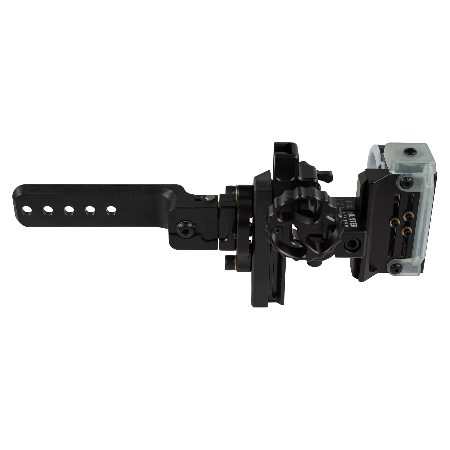 Bowtech Centermass Pro Hunter Sight archery sight in black with adjustable mounting bracket