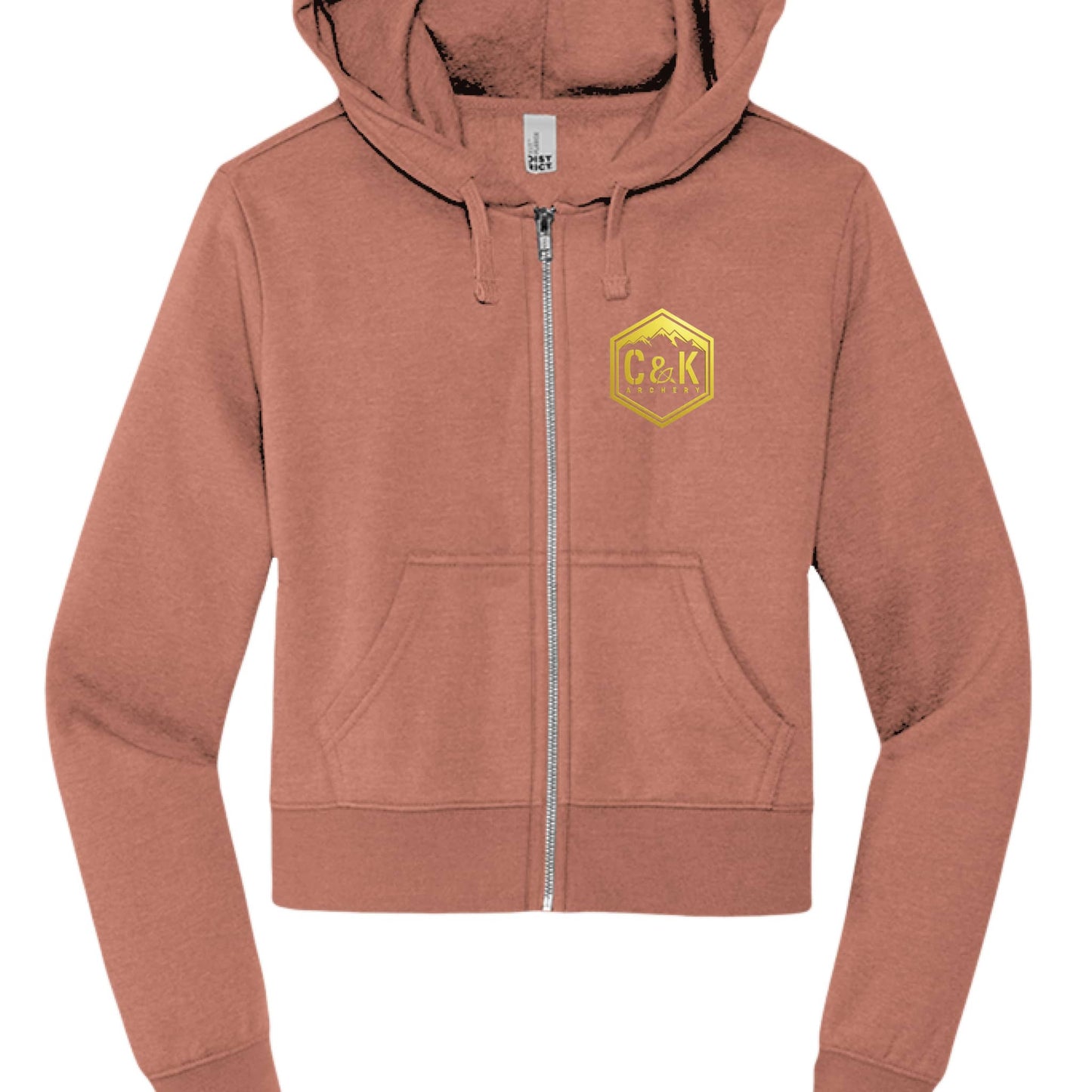 C and K Archery women's archery hoodie front view rust color
