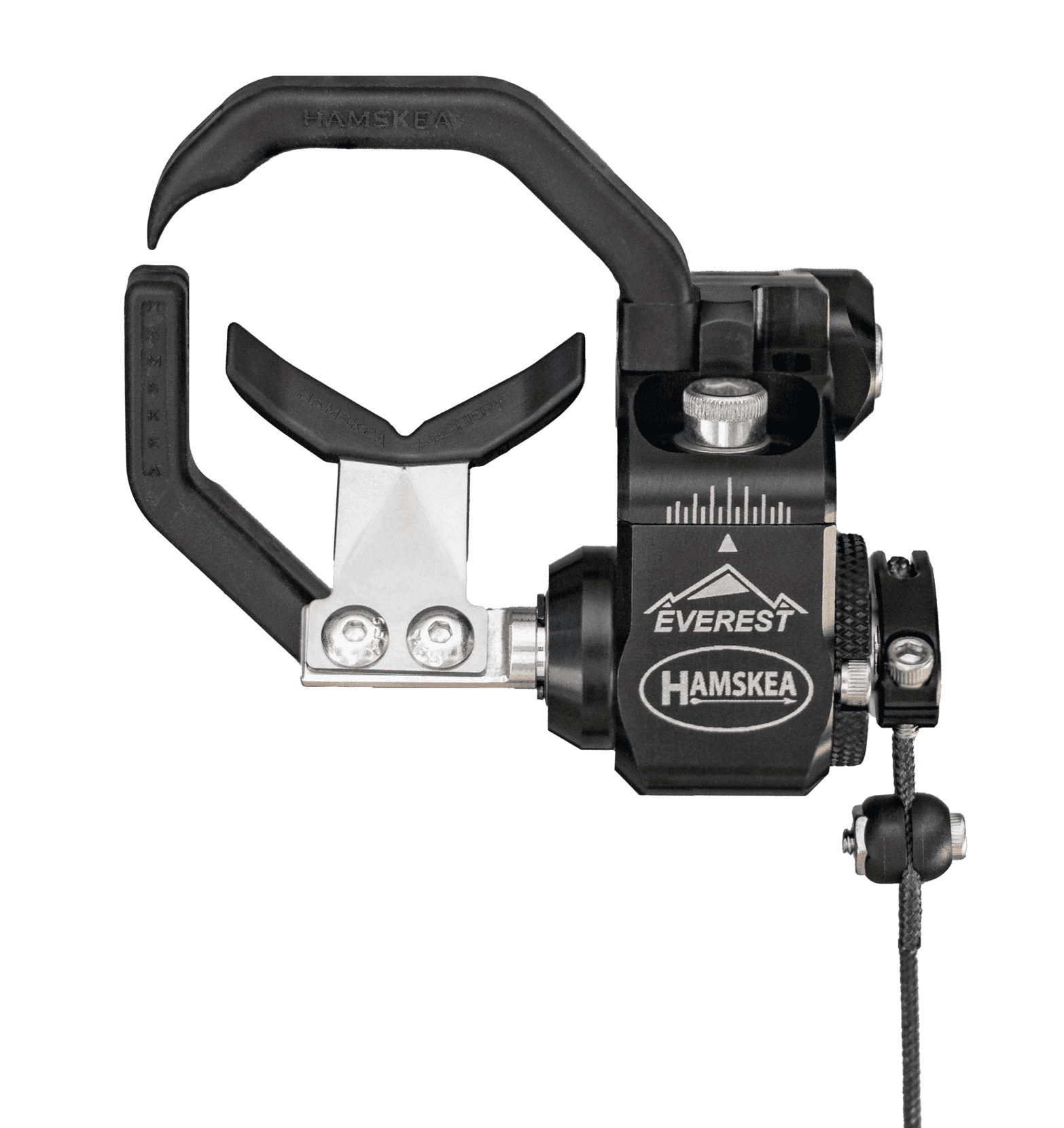 Hamskea Everest Integrate arrow rest in black with precision adjustment features for archery