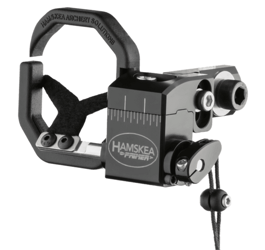 Hamskea Primer arrow rest in black with adjustable components and branded marking for archery